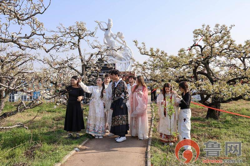 山東滕州：外國留學生體驗“漢服尋春”文化活動